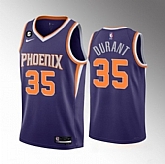 Men's Phoenix Suns #35 Kevin Durant Purple Icon Edition With NO.6 Patch Stitched Basketball Jersey,baseball caps,new era cap wholesale,wholesale hats